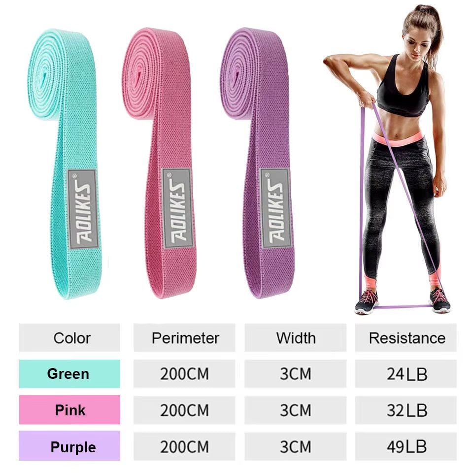 Durable Hip Circle Band Yoga Anti-Slip Gym Fitness Rubber Band Exercise Braided Elastic Band Hip Lifting Resistance Band