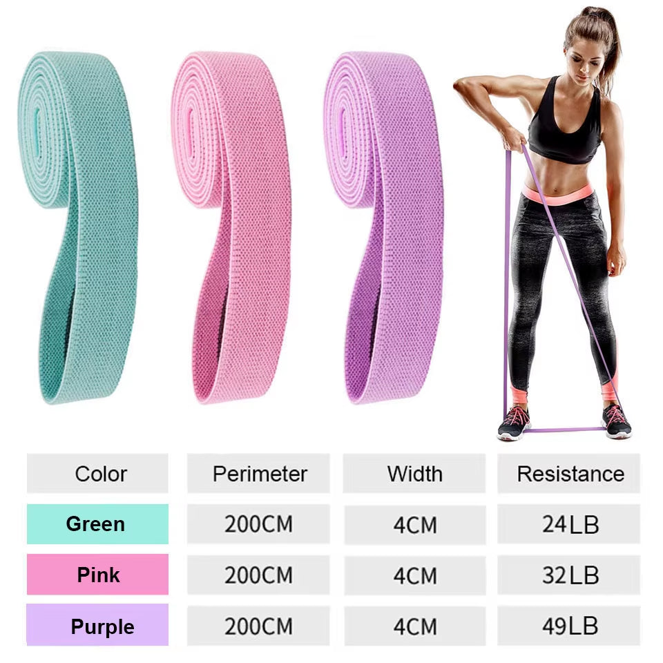 Durable Hip Circle Band Yoga Anti-Slip Gym Fitness Rubber Band Exercise Braided Elastic Band Hip Lifting Resistance Band